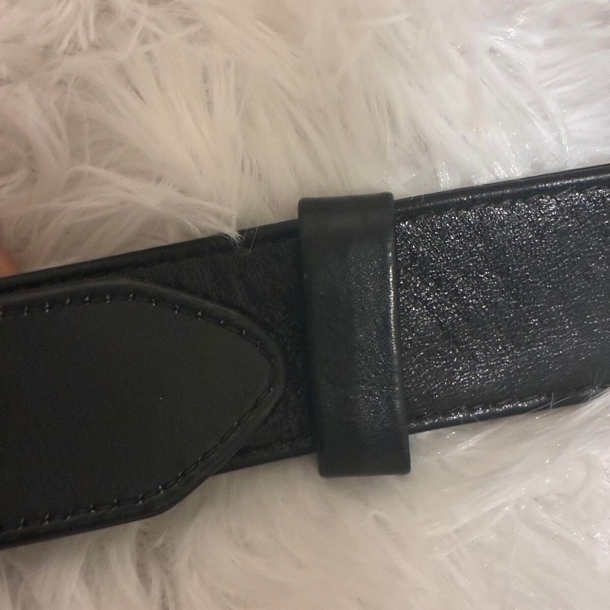 CELINE Black Leather Horse Carriage Buckle Shoulder Bag Gold Italy 22cm