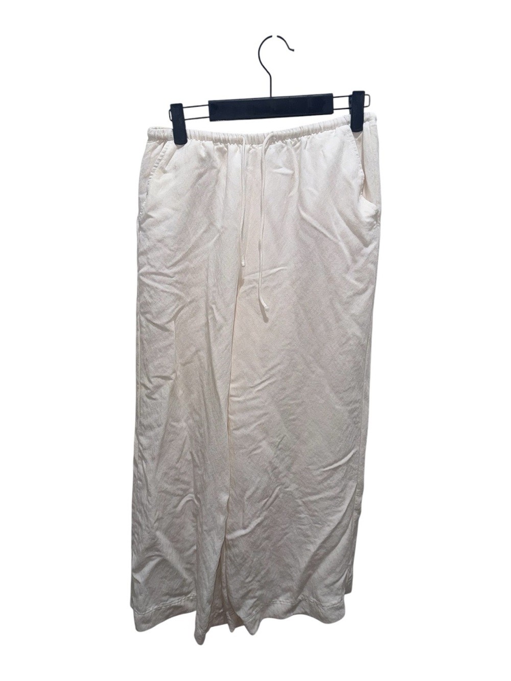 Z Supply Ivory Cream Drawstring Wide Leg Pants Small Coastal Resort Vacation