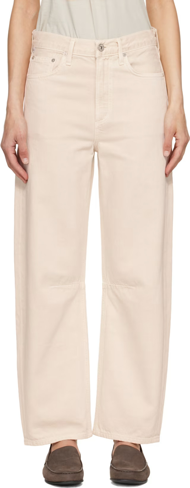 NWT CITIZENS OF HUMANITY Miro Relaxed Jean Women’s Size 23 Almondette Off White