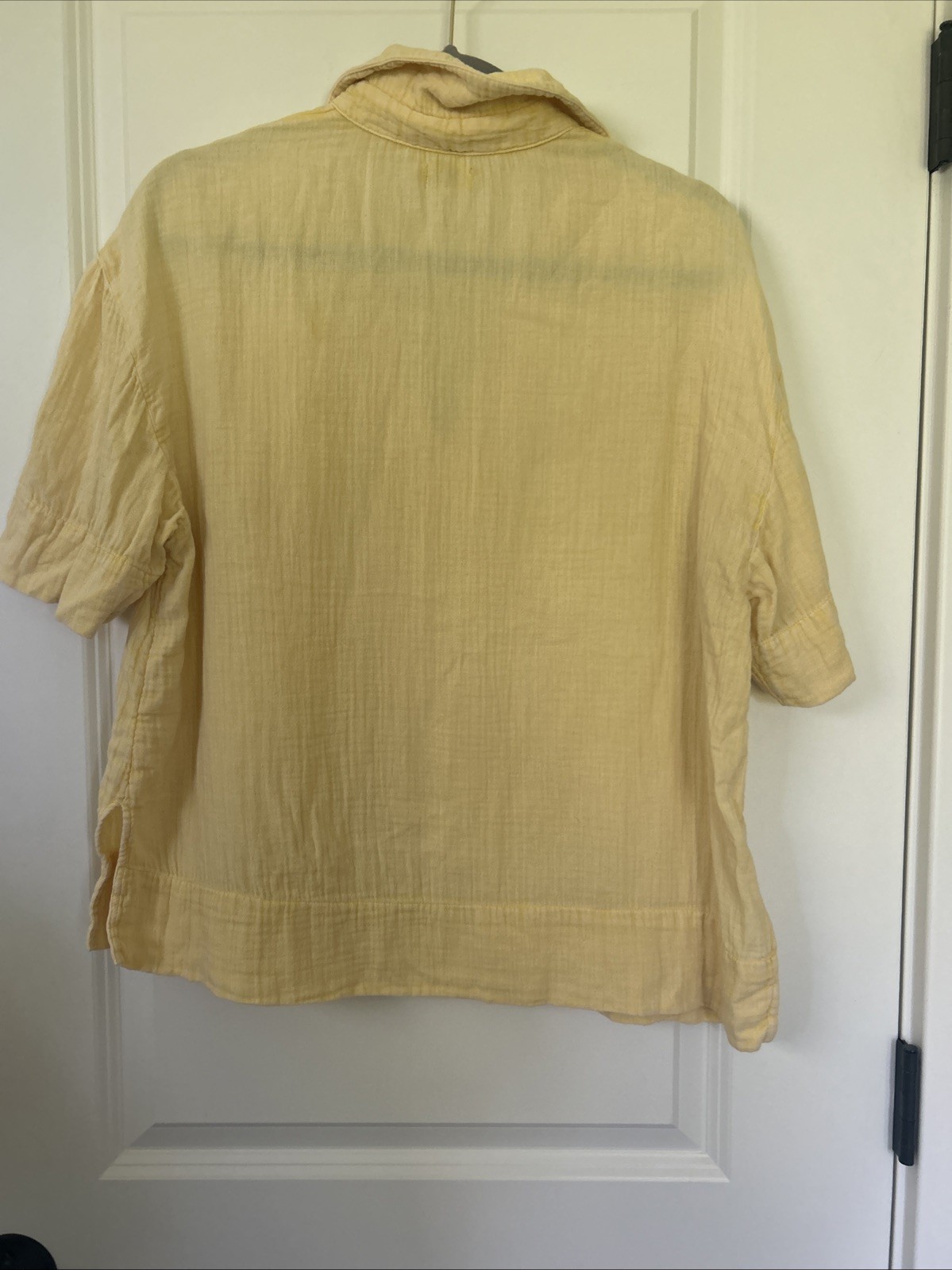 FAHERTY size S Dream Organic Cotton Gauze Popover Top Shirt Sahara Sun