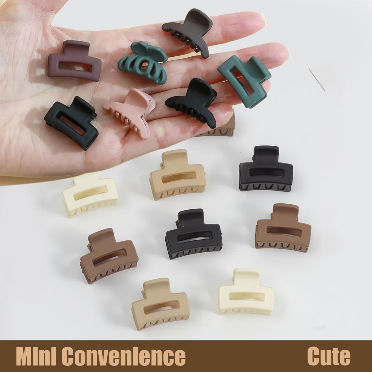 10Pcs Cute Mini Hairpin Candy Color Clips 1 Count (Pack of 10), Multicolor