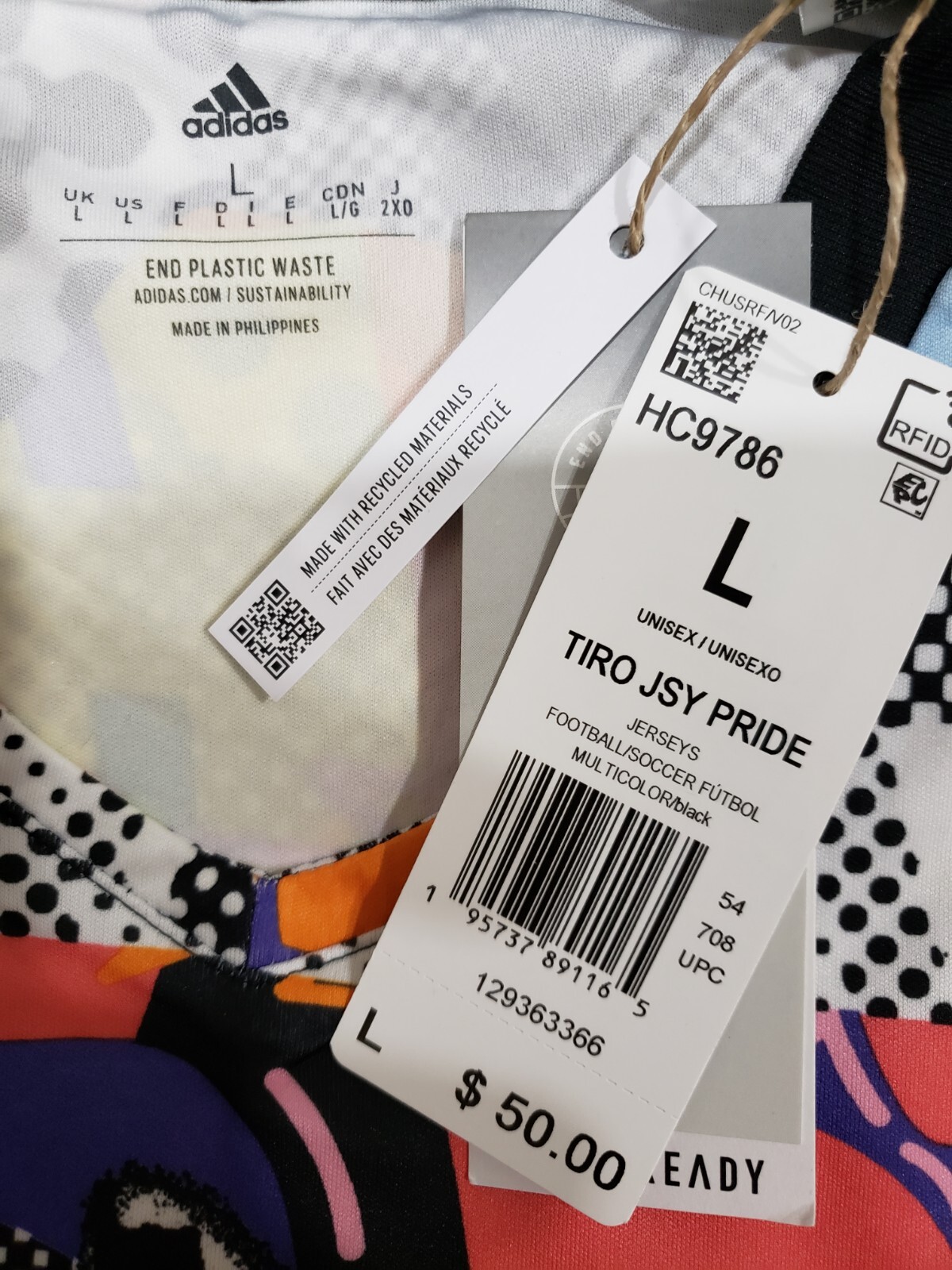 adidas Tiro Pride Gender-Neutral Jersey HC9786 Multicolor