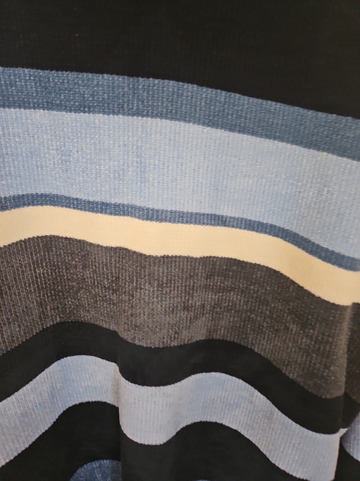 PJ Mark Vintage 90s Blue Chenille Knit Mock Neck Oversized Sweater Y2K Relaxed