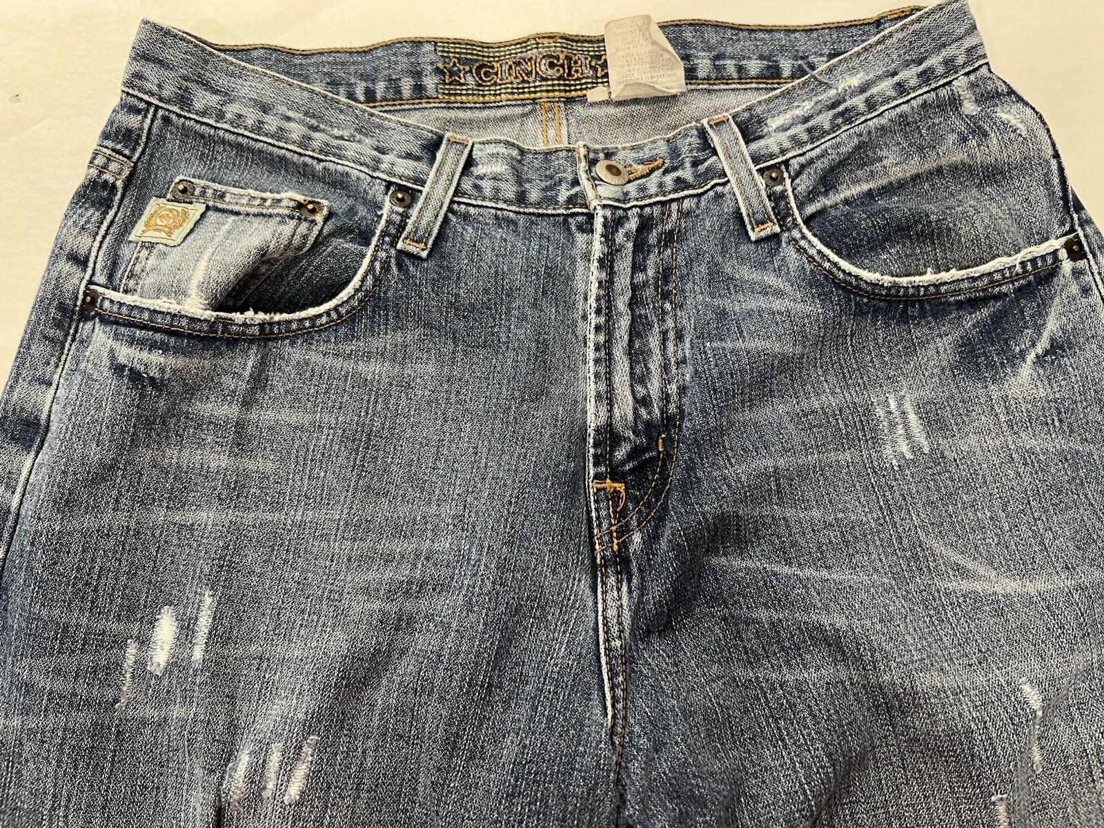 Cinch MB91334003-G 100% Cotton Straight Leg Blue Jeans Mens 34×36