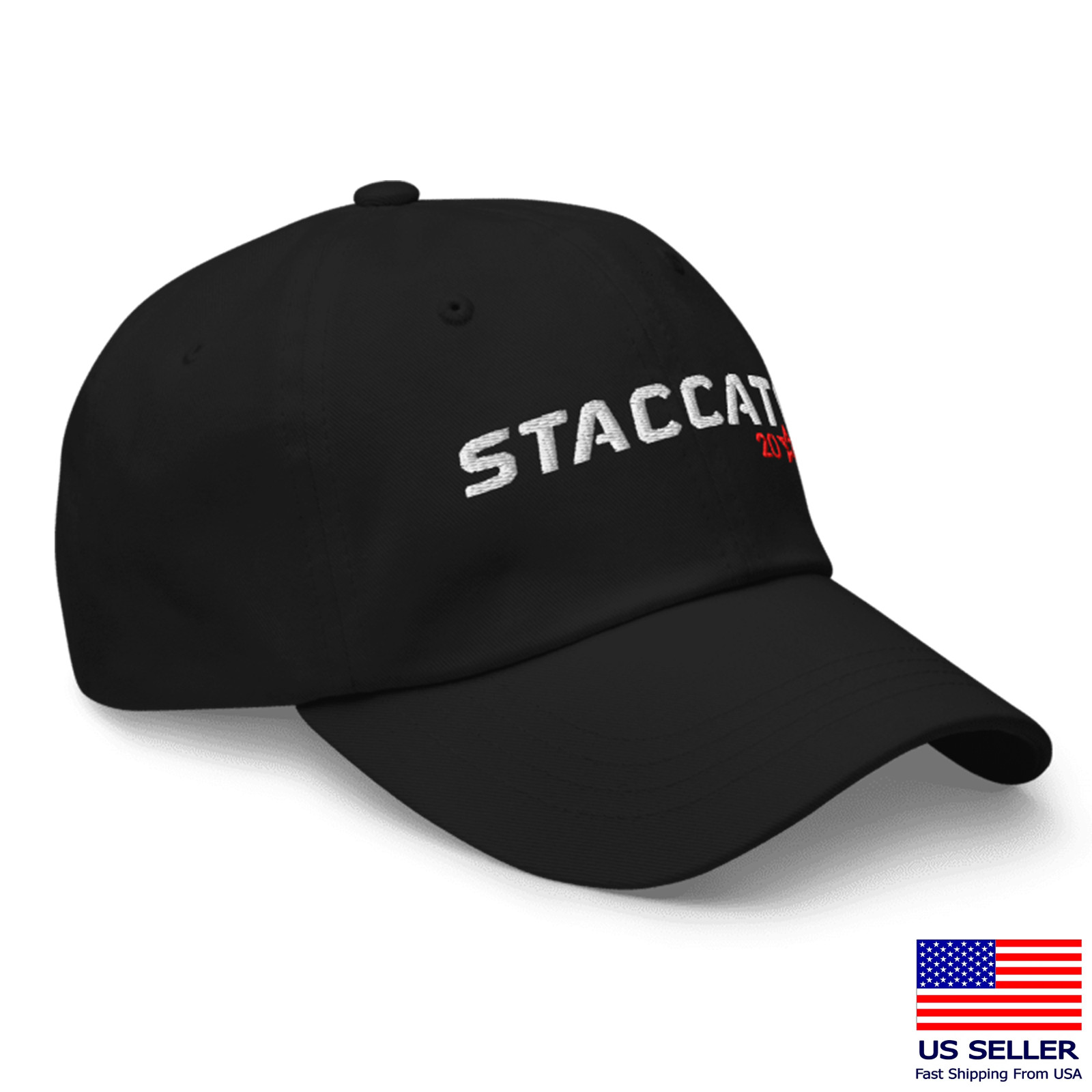 Staccato 2011 Logo Inspired Adjustable Embrodiery Black Color Classic Dad Hats