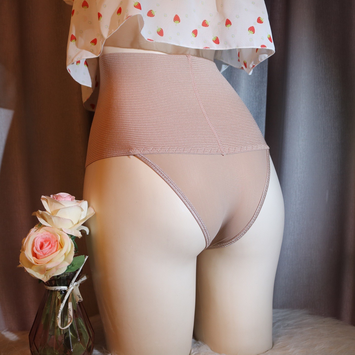 Crossdresser High Waist Control Briefs Tuck Panties Shapewear 1Pc