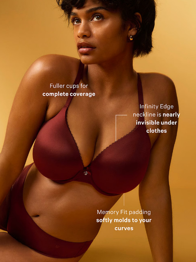Body by Victoria Lightly Lined Lace Racerback Full-Coverage Bra, Marzipan
