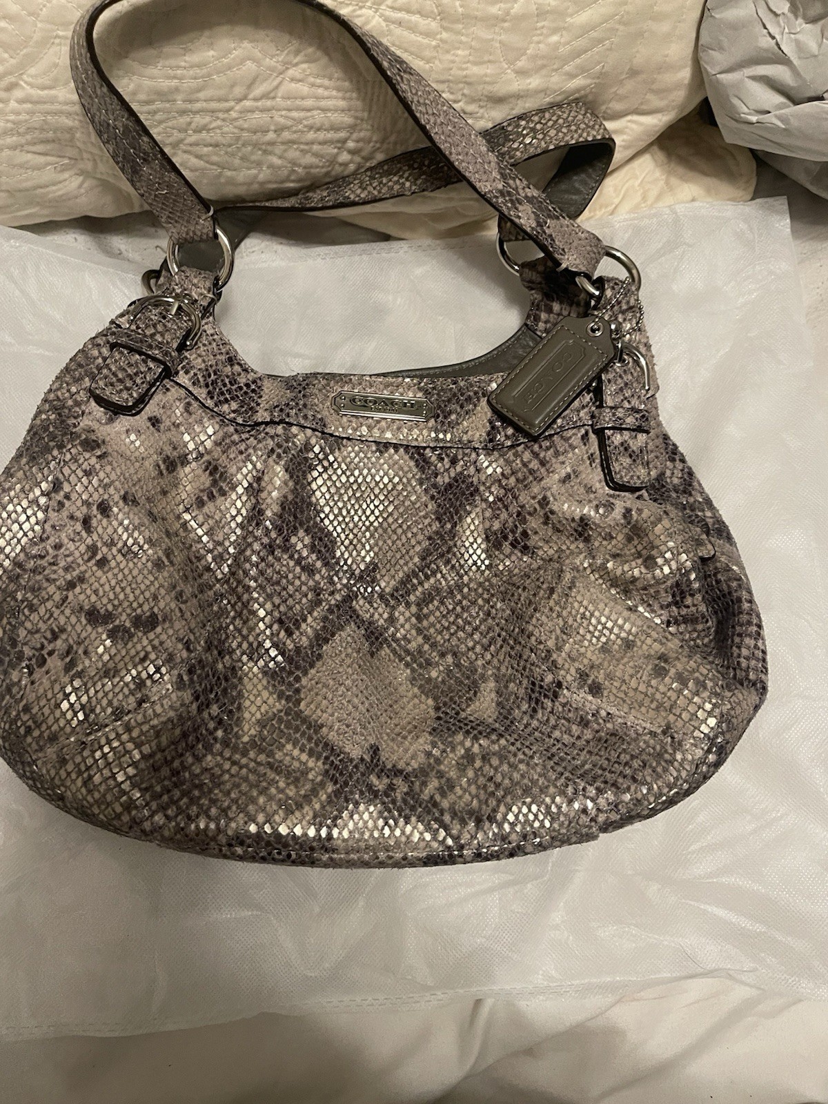 Coach Madison Maggie Python Hobo bag