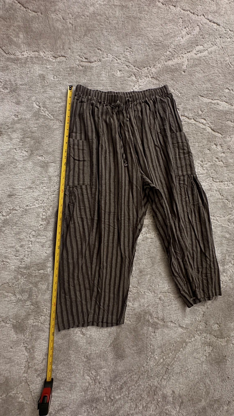 WOMEN’S TARSE SIZE LARGE BEACH STYLED PANTS BROWN AND GREEN WITH POCKETS