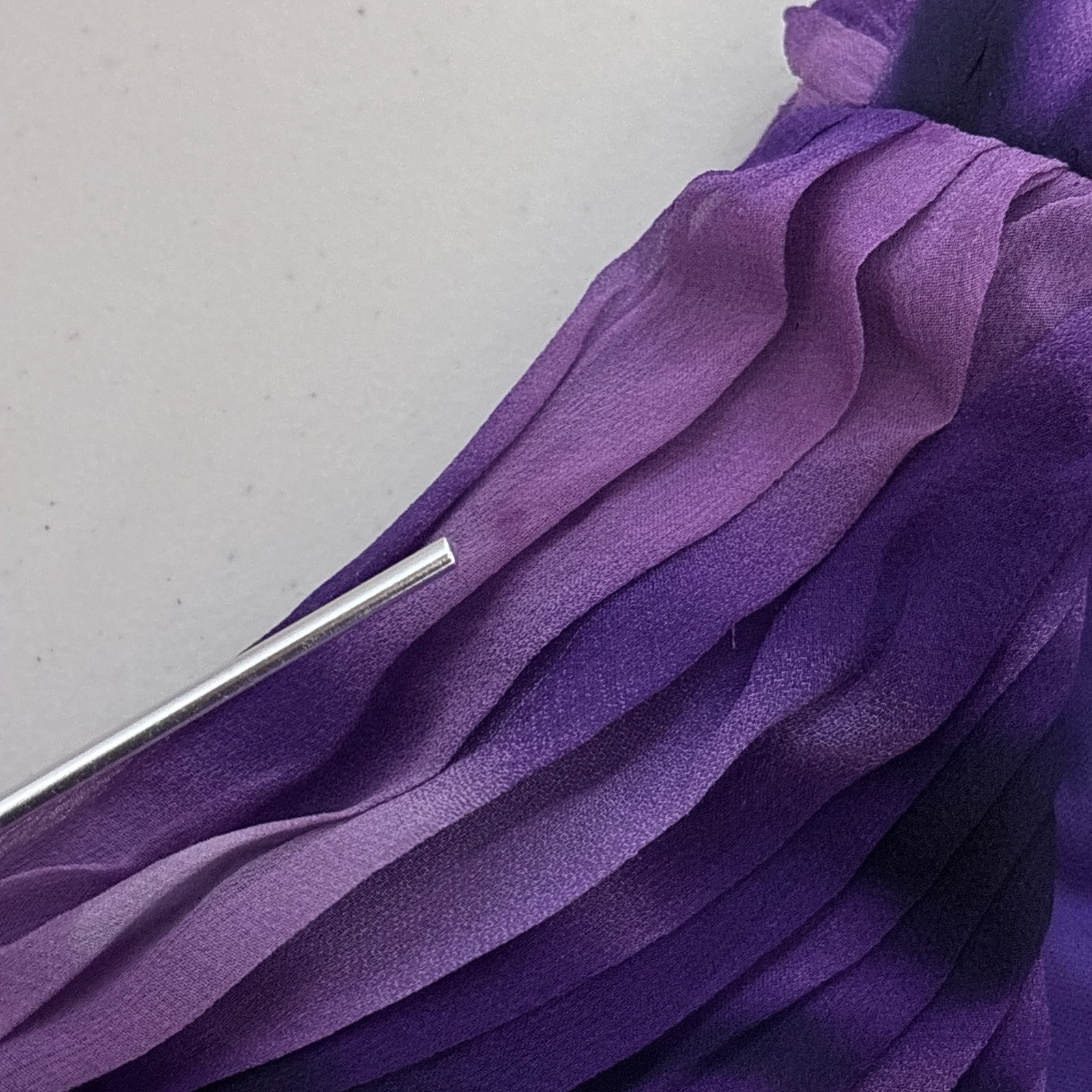 Tadashi Shoji Dress 12 Purple Silk Cocktail Party Guest Evening One Shoulder