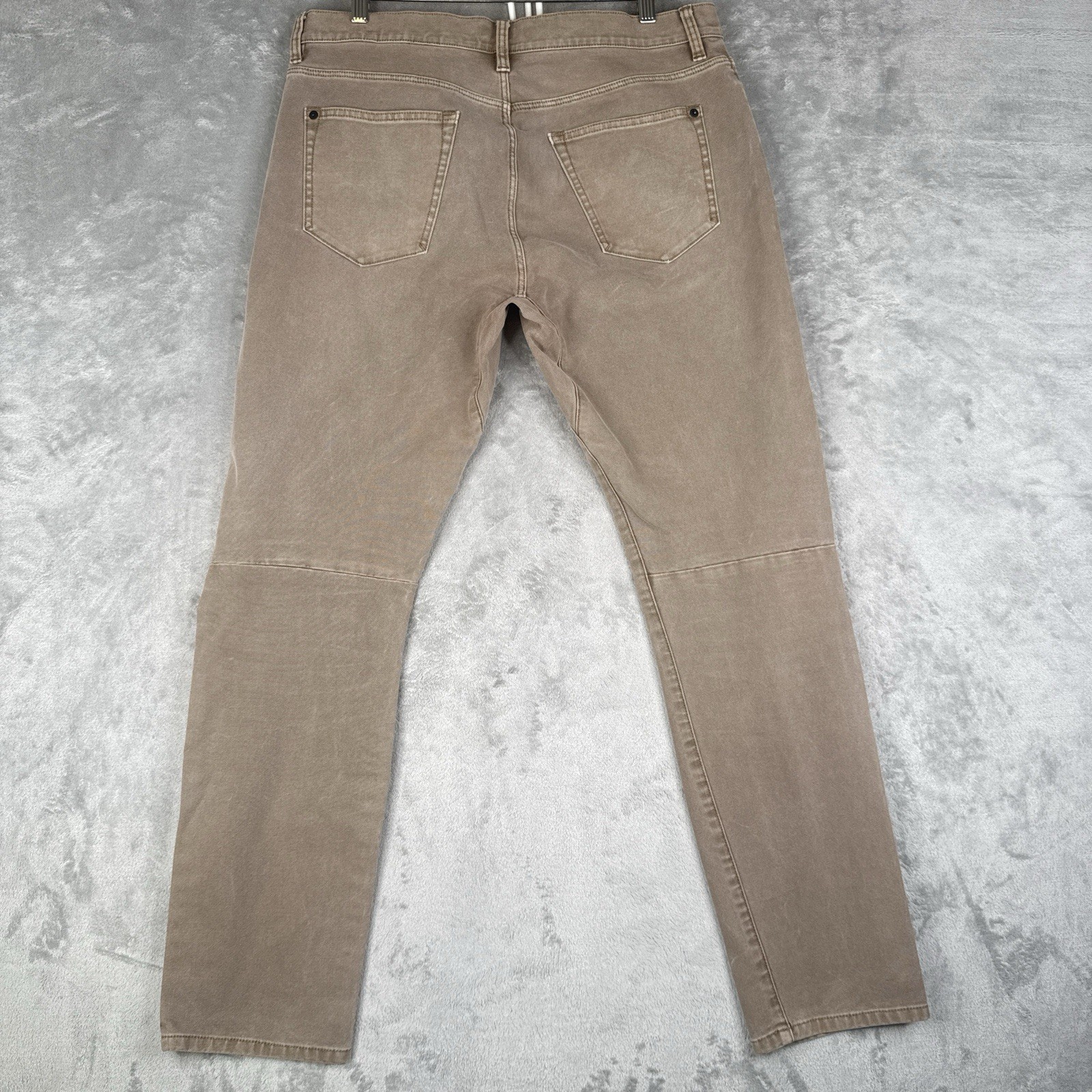 Proof Huckberry Rover Pants Mens 35×31 Slim Fit Brown Stretch Canvas Chino Work*