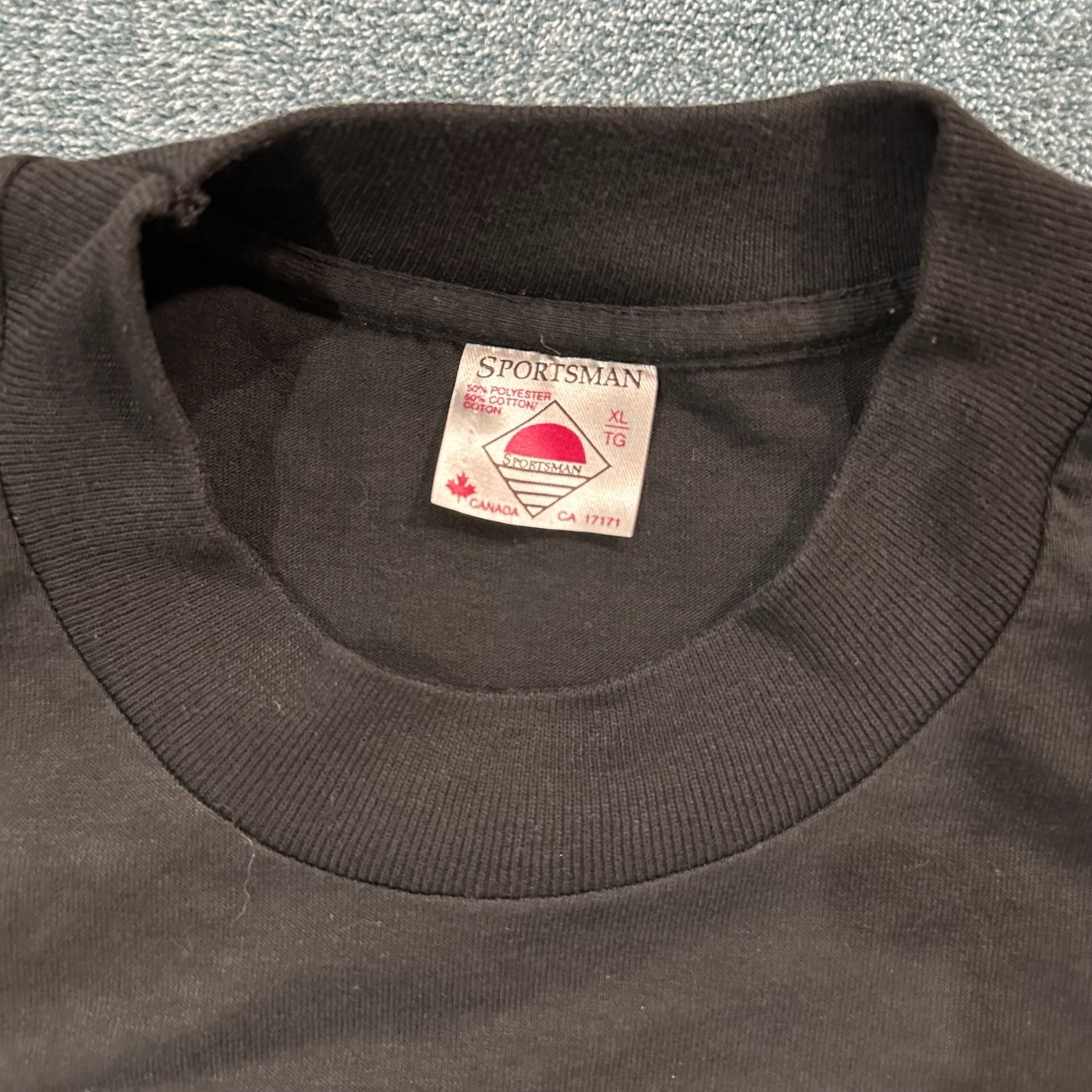 Vintage Calgary Canada Souvenir Single Stitch Graphic T-Shirt Black Size XL