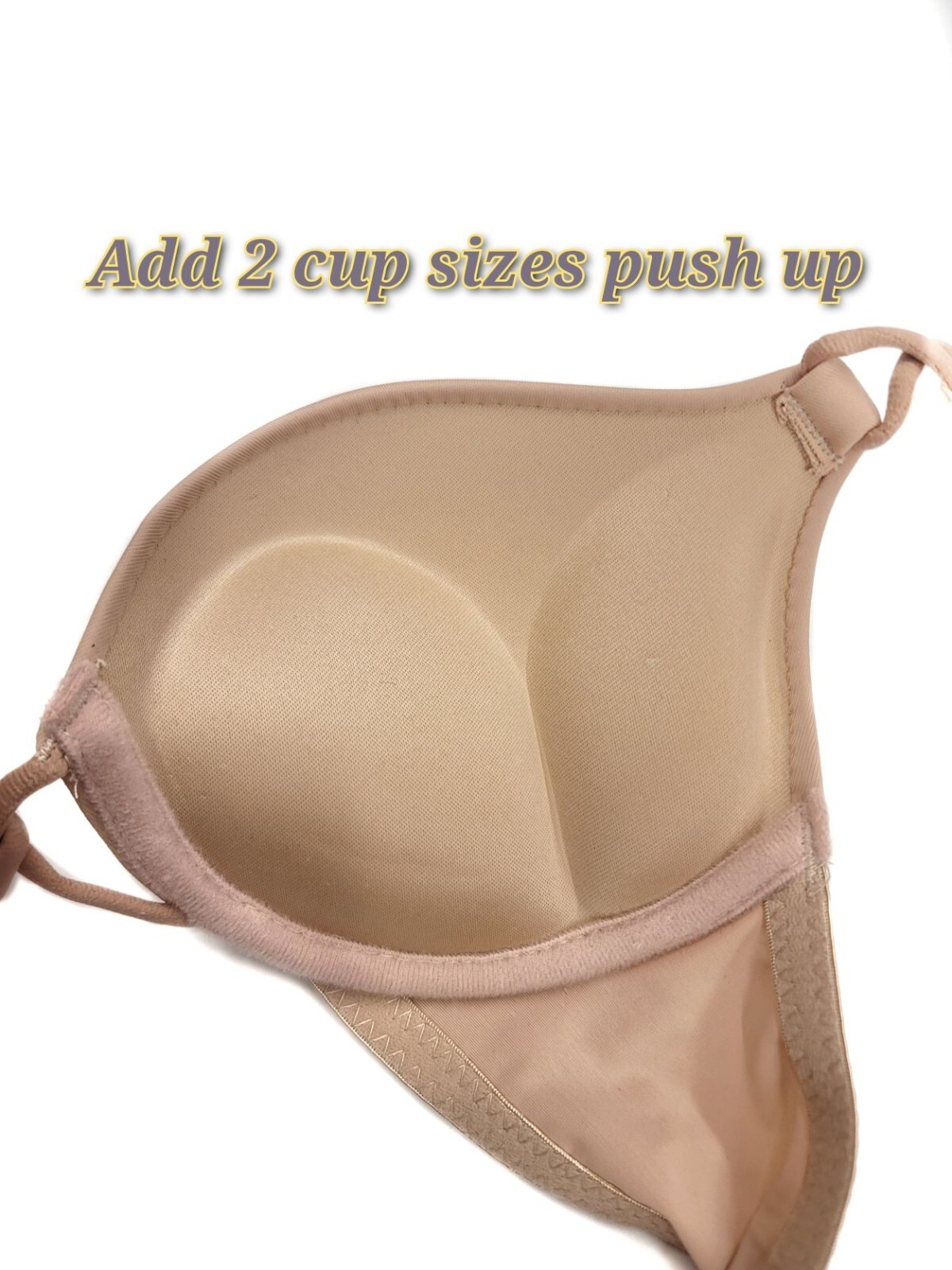 Add 2Cup Sizes Extreme Ultimate Lift Padded Cross Front Push Up Bra brassiere