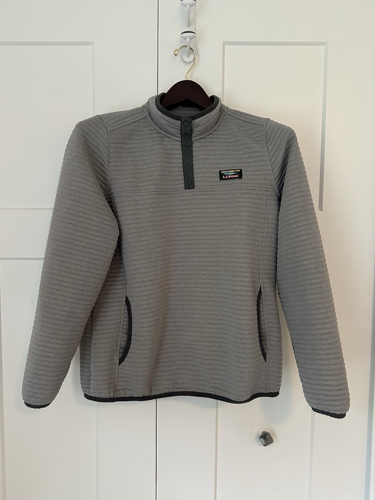 Women’s LL Bean Airlight Knit Pullover In Quarry Gray Heather XL
