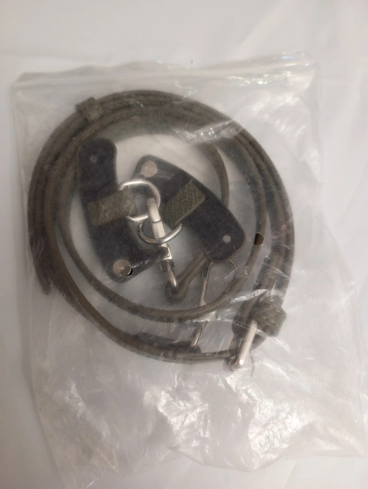 36″ to 47″ Adjustable PU Leather Purse Strap with Silver Hardware Dark Green