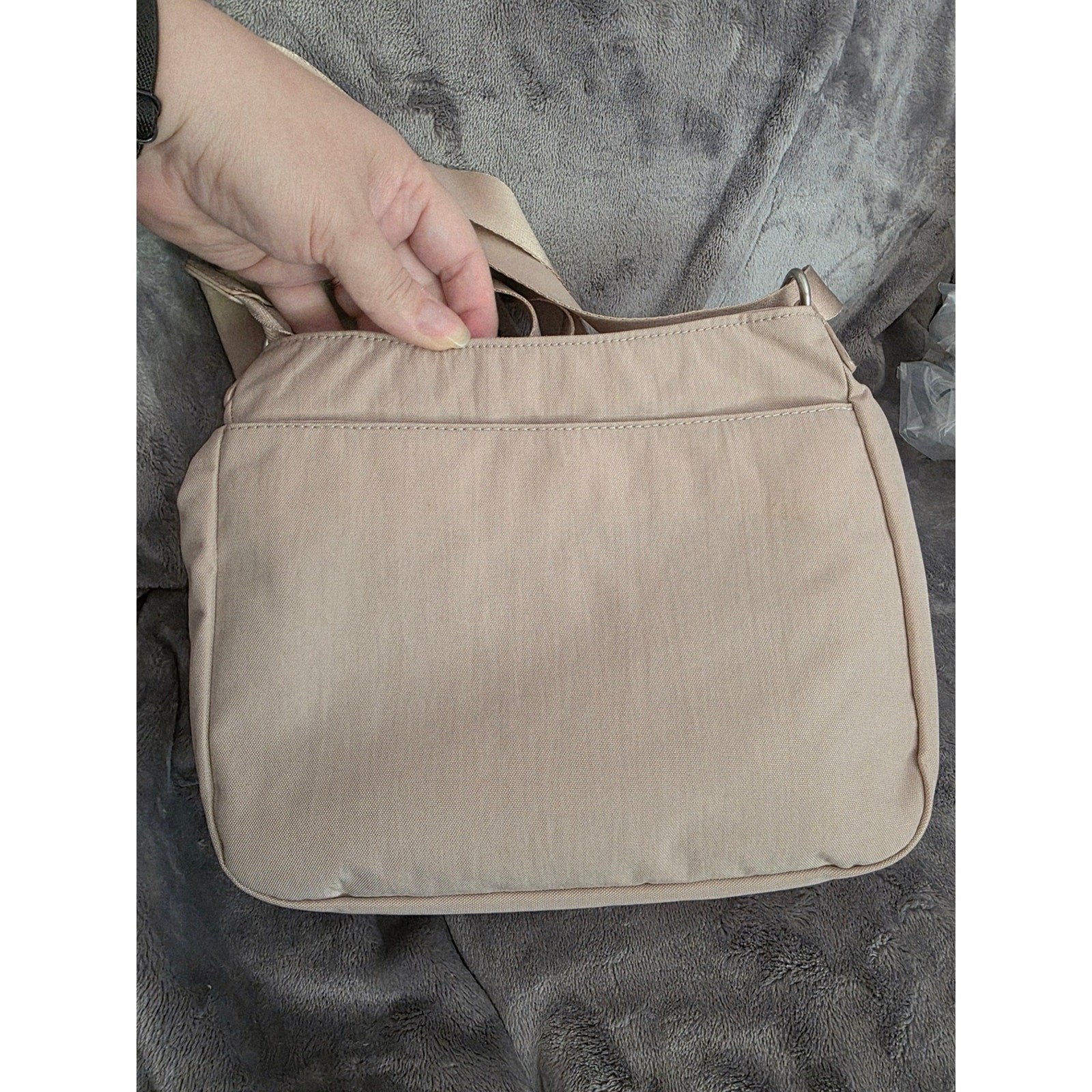 New Baggallini Uptown RFID Crossbody Bag & Wristlet NWT Mauve Pink