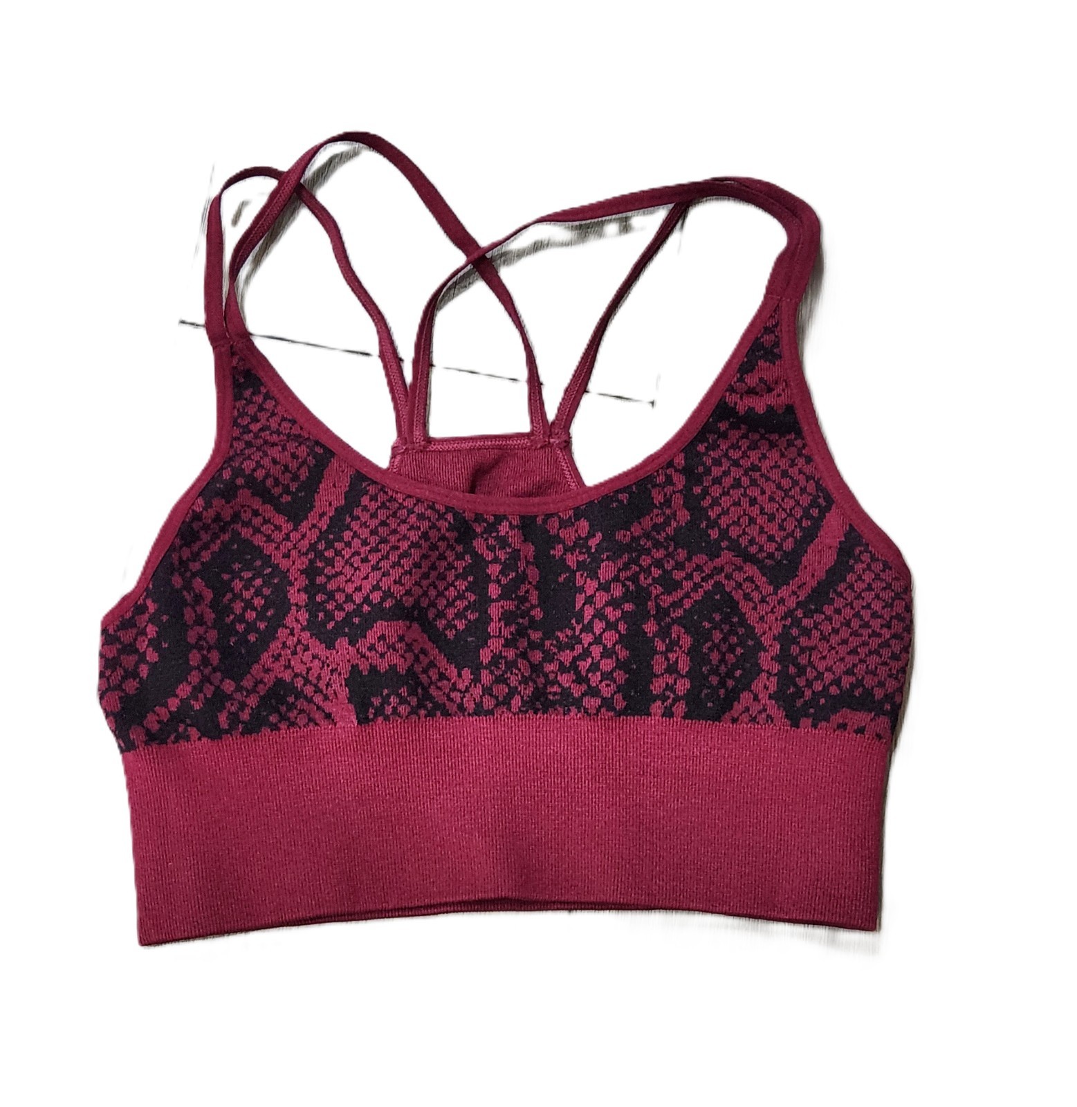 2-Pc Set Seamless Sports Yoga Leggings + Racerback Bra Top Fits like XS