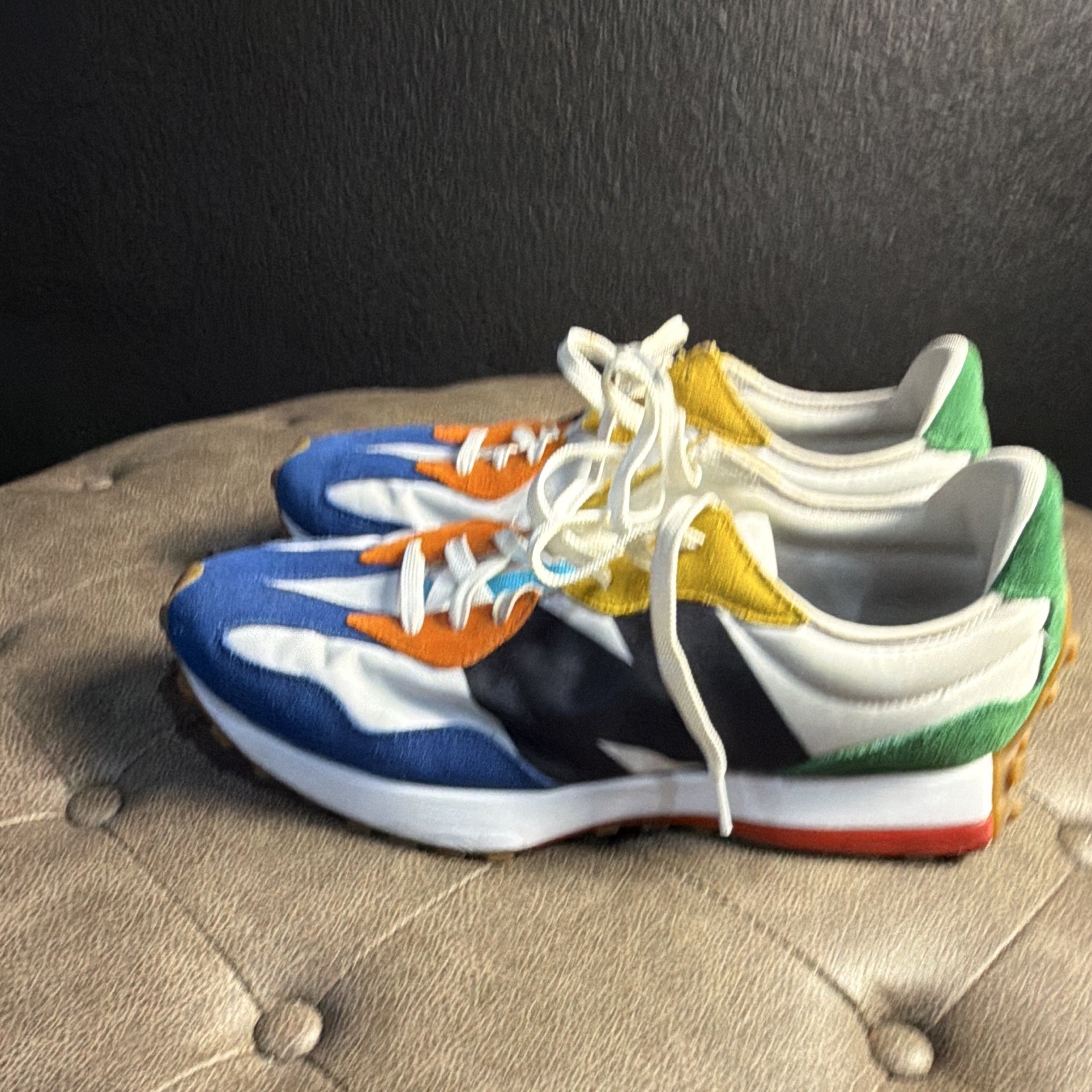 New Balance-327 Lifestyle Blue/Orange/White/Green/Black