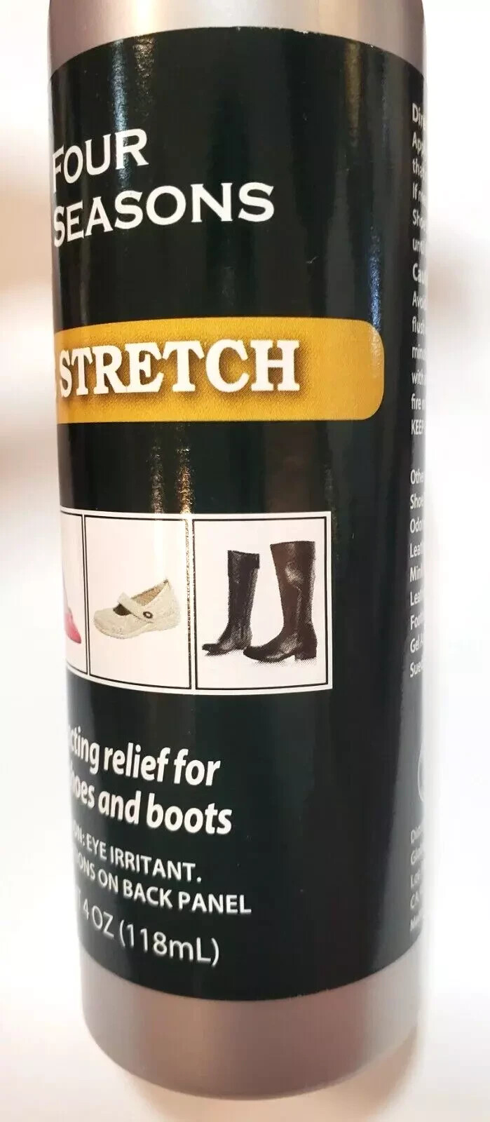 Four Seasons Shoe Stretch Spray – Leather, Suede, Nubuck – 4 oz Pump