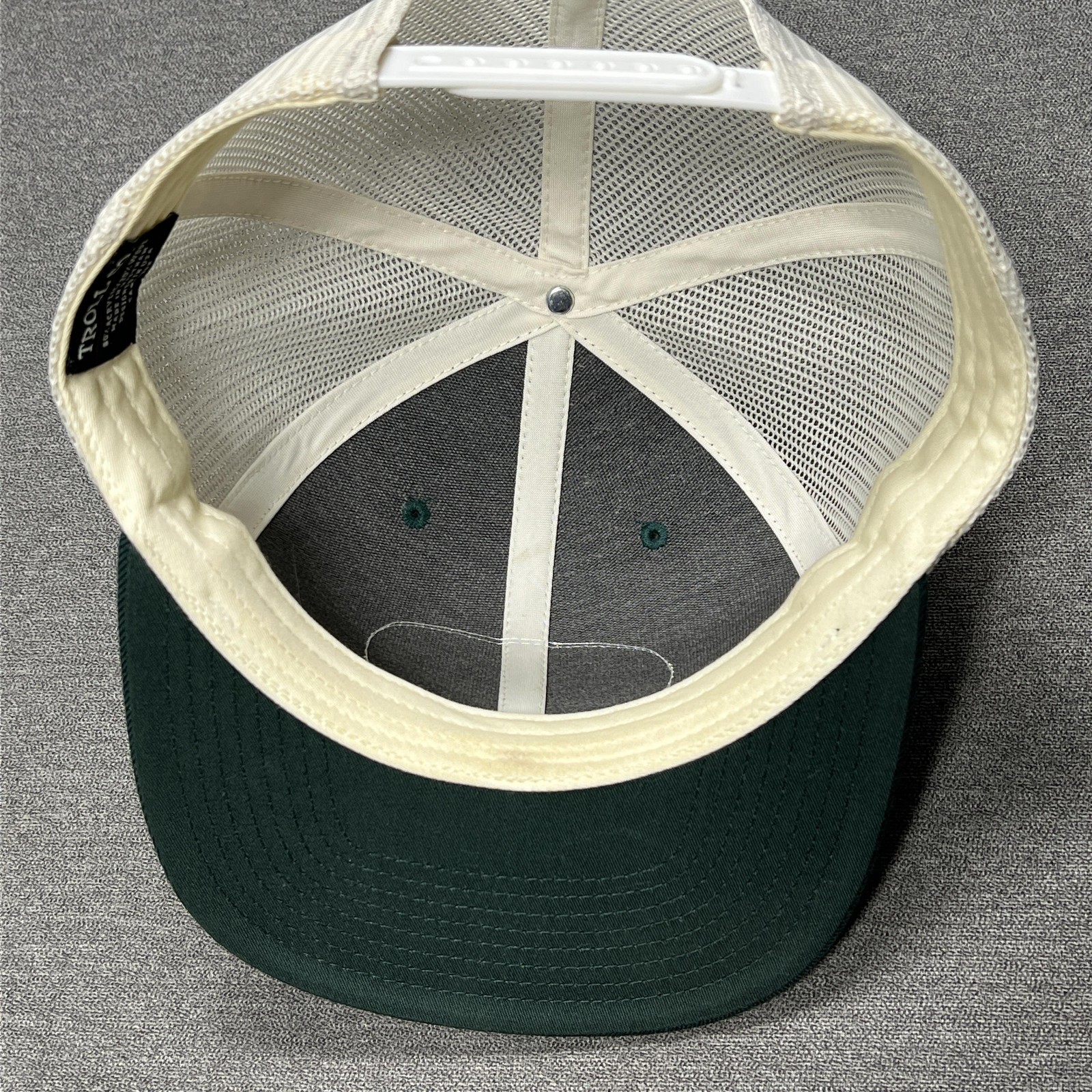 Troll Co Hat Cap Snap Back Mens One Size Green Mesh Trucker Patch Logo