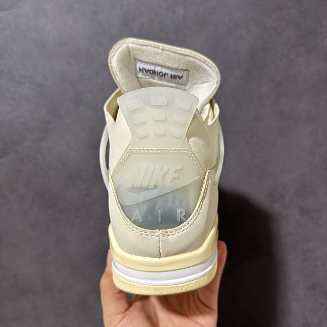 Jordan Air Jordan 4 Off-White Beige Men’s Retro Mid Top Sneakers