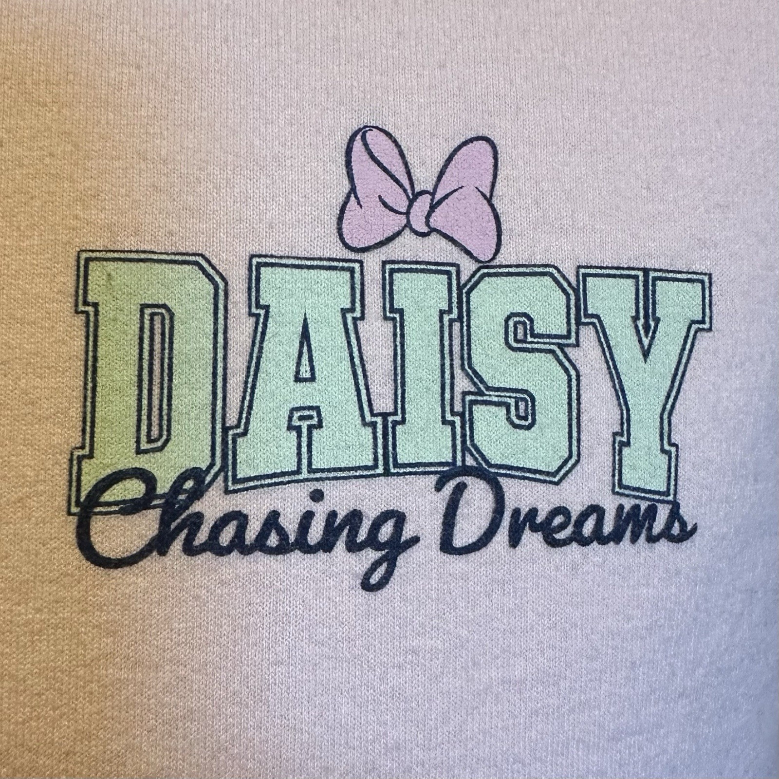 Disney Daisy Duck Chasing Dreams Pink Hoodie Women’s Size XL Front Pocket
