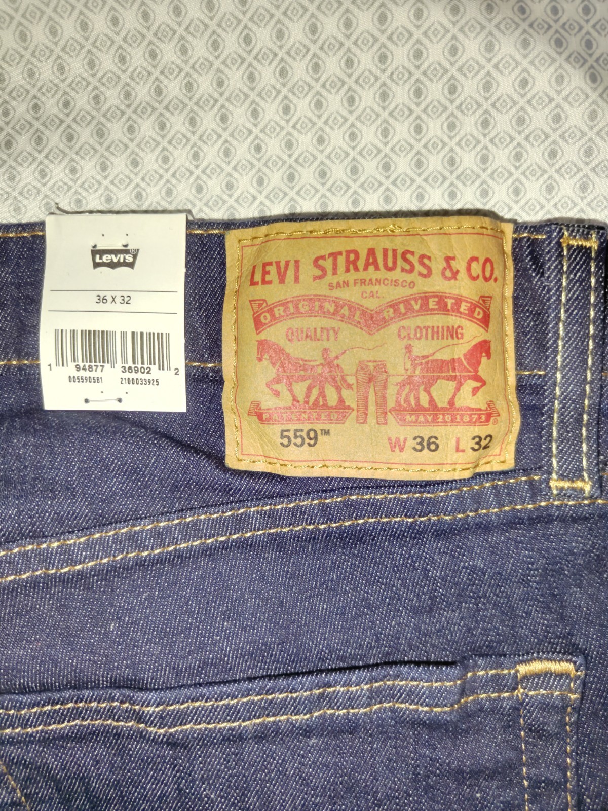 Levi’s Men’s 559 Relaxed Straight Jeans 36×32 Cleaner – Dark Indigo