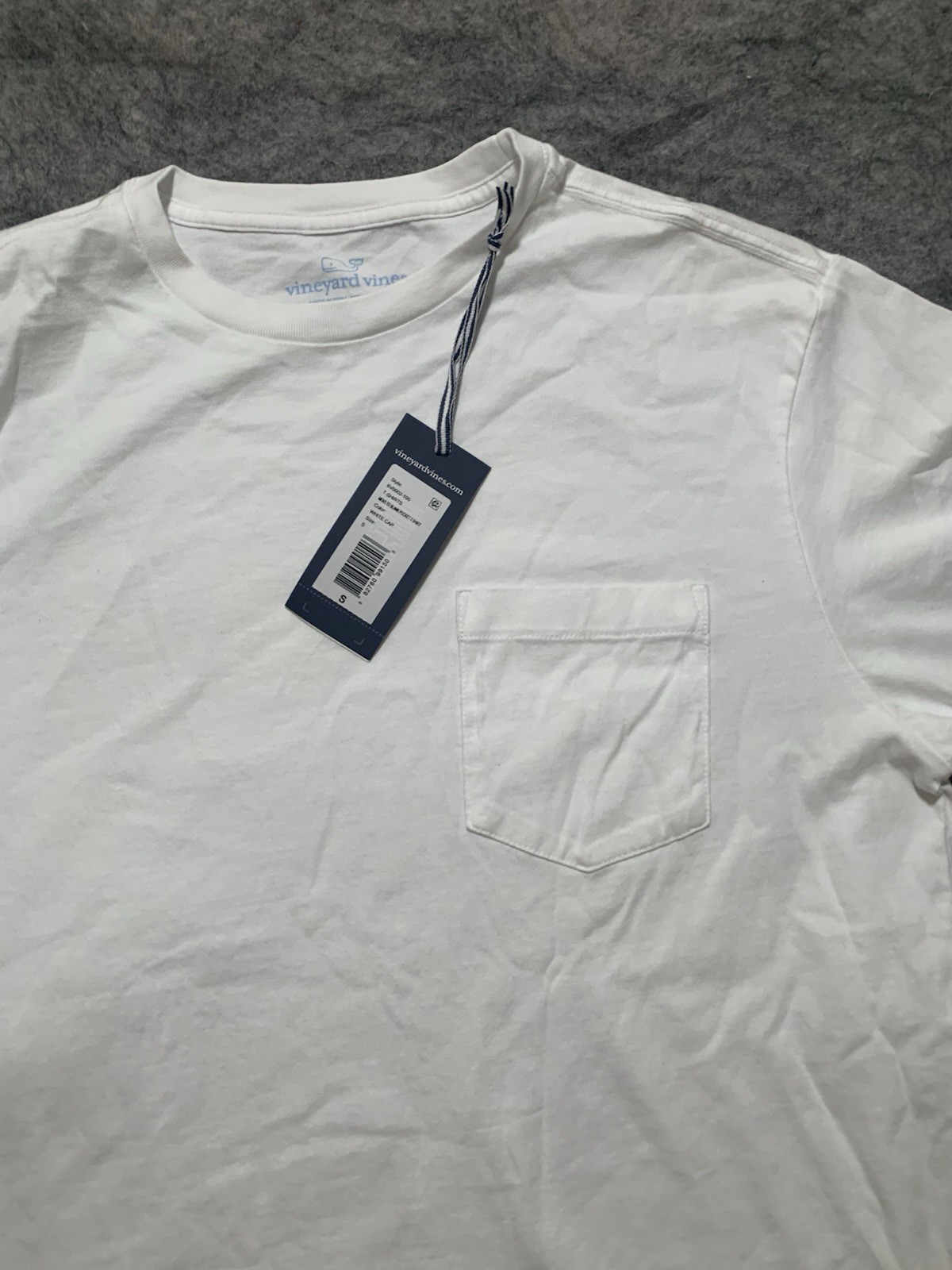 Vineyard Vines Men’s Short Sleeve Pocket T-Shirt White Size Small (S) – NWT