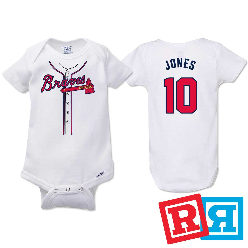 Chipper Jones Atlanta Braves Baseball Gerber Baby Onesie® Cotton Bodysuit