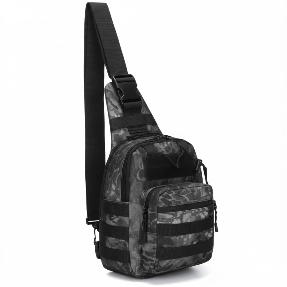 Tactical Shoulder Bag 800D Waterproof Oxford Small Chest Bag Outdoor Sports