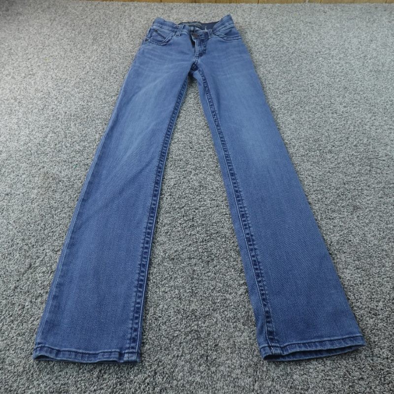 Wrangler Jeans Womens 25 Dark Blue Denim Pants Willow Boot Stretch Low Rise