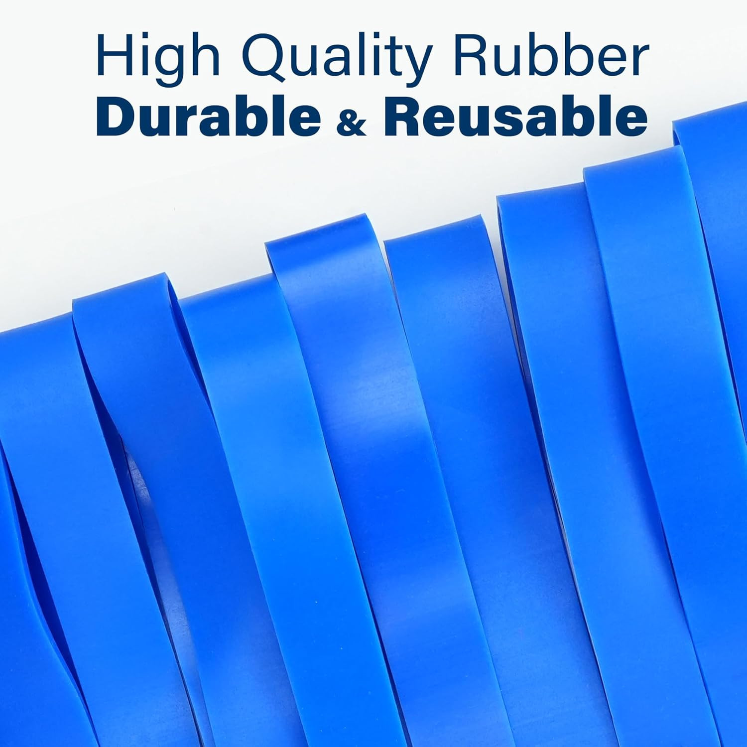 Large Rubber Bands, 30Pcs Size #107 Big Wide Elastic Bands, Heavy Duty Blue L…