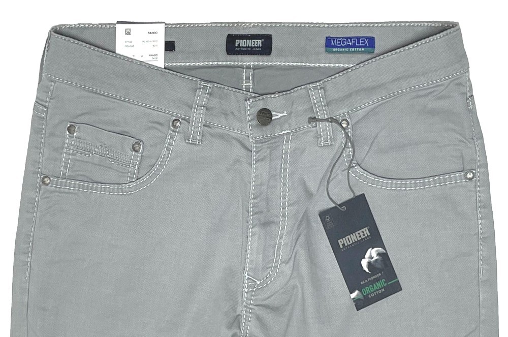 Pioneer Rando W32 L32 Stretch Light Grey Summer Trousers Thin Fabric 16741.5515.9010