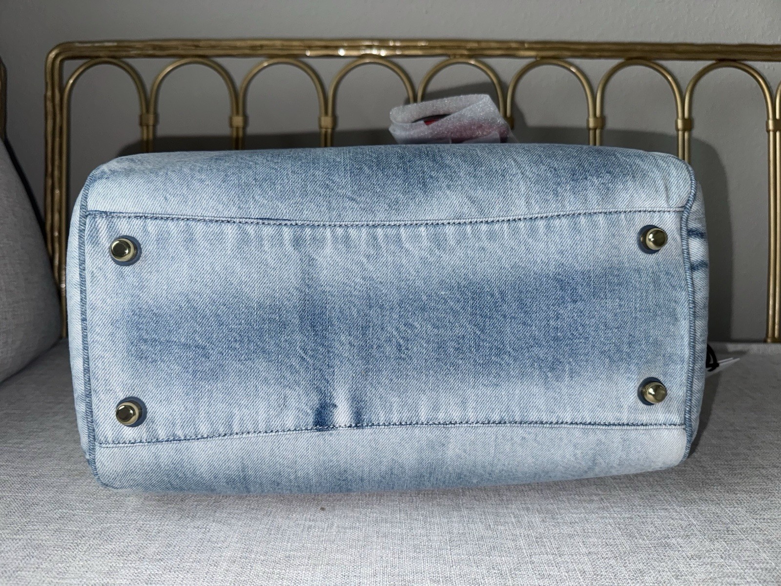 NWT Coach Rowan Large Satchel Bag In Loved Denim With Charms CDY75 SHIPS TODAY
