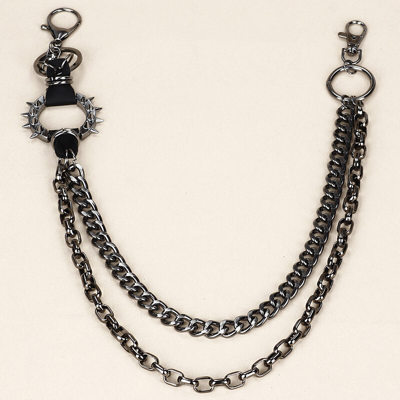 23″ Strong Leash Thick Wallet Key Chain Biker Trucker Jean Keychain 2 Layers