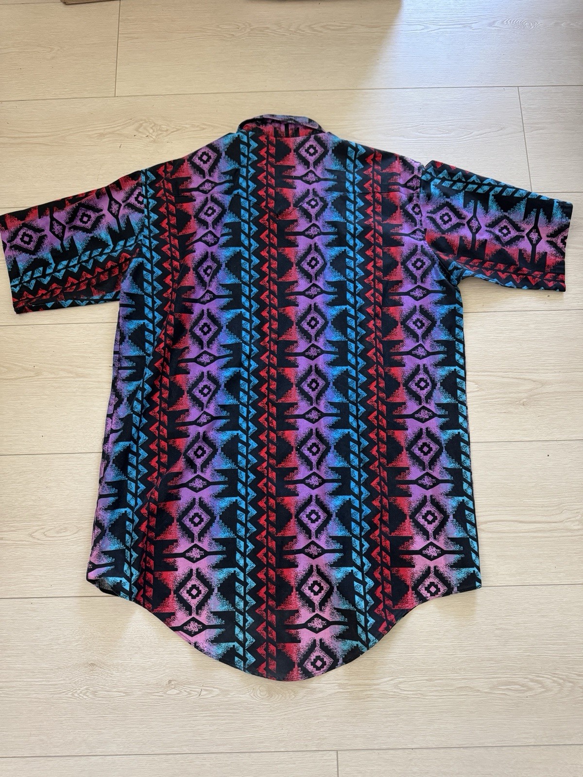 Vintage Plainsman Southwest Short Sleeve Cowboy Western Shirt 90s