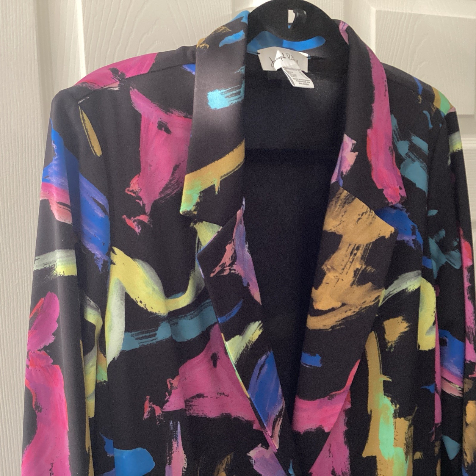 Joseph Ribkoff Size18 Lined Long Jacket-Length 35 1/2”…Multicoloured Modern