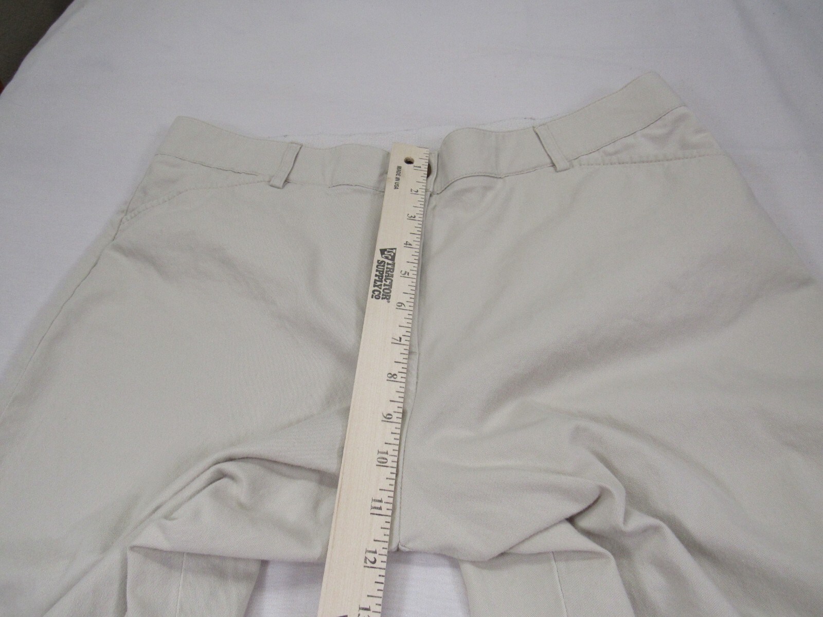 Kim Rogers Womens Pants 14 [ 34W 20L ] Beige Crop Straight 4 Pockets Stretch