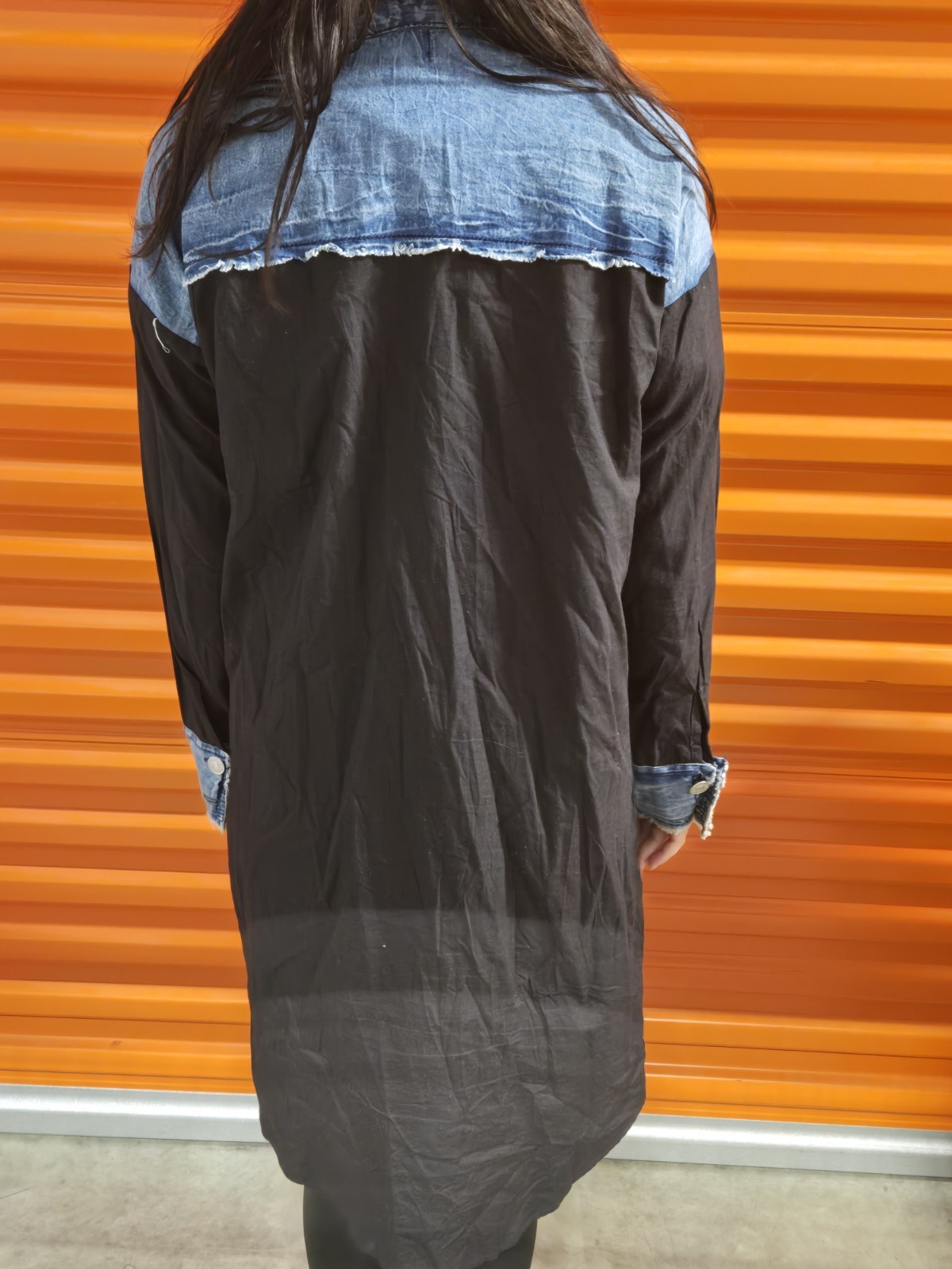 Thrill Jeans Denim Shirt Or Jacket Acid Wash Distressed Size Medium