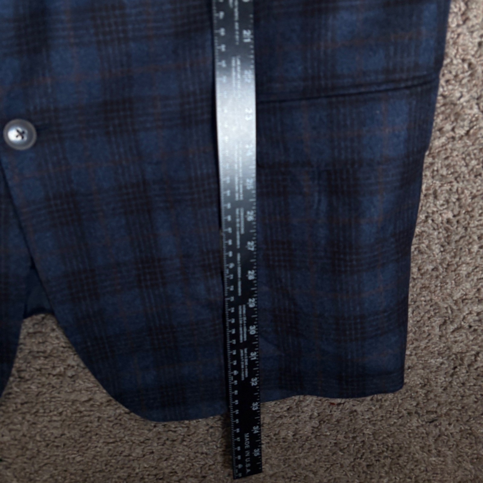 Joseph Abboud Heritage Blue Glen Plaid Reda Wool Blazer Sport Coat 50 Regular