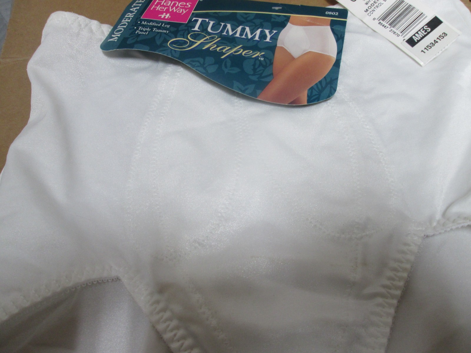 Vintage Hanes Her Way Tummy Shaper Panty Moderate Control Large White NWT