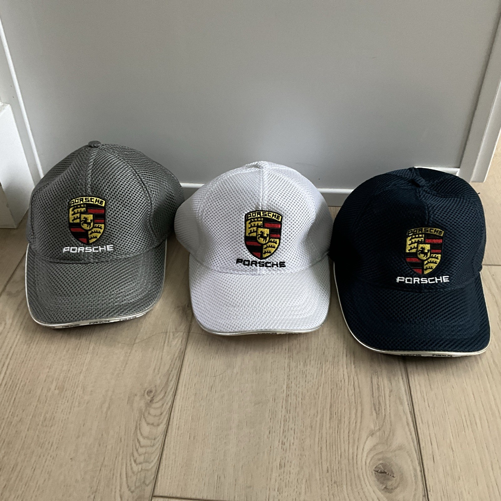 Porsche Embroidered logo White, Dark blue, Gray Cap – 1 PER ORDER – CHOOSE COLOR