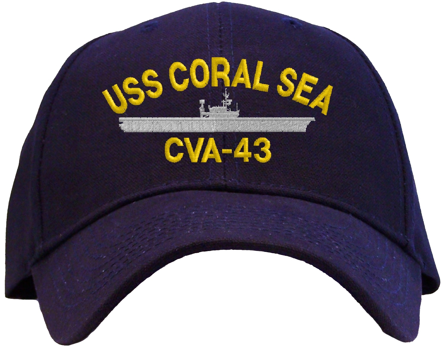 USS Coral Sea CVA-43 Embroidered Baseball Cap – Available in 7 Colors Hat