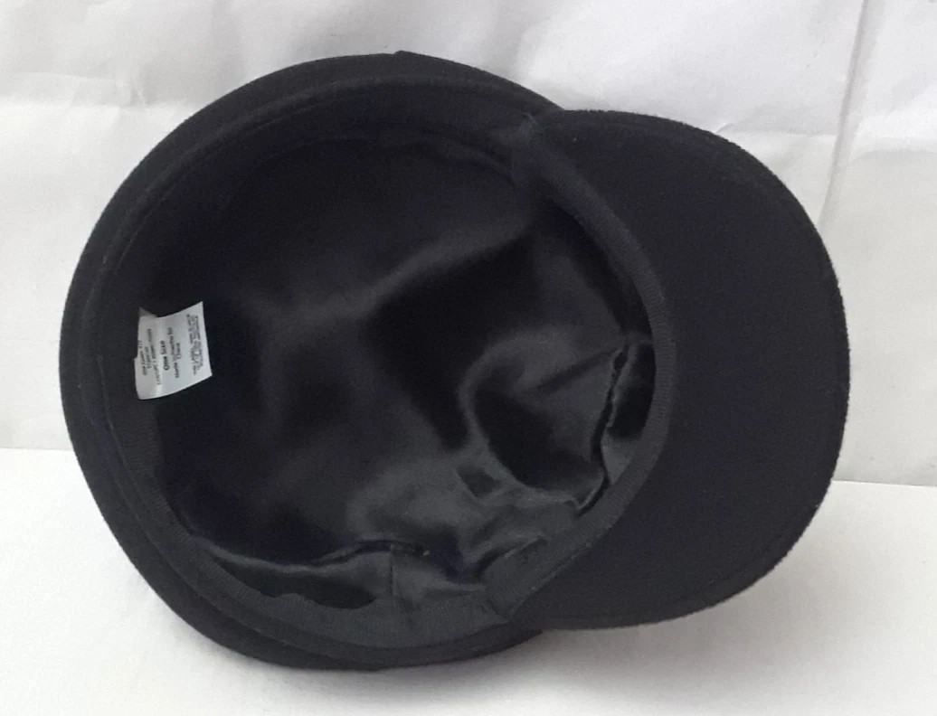 Newsboy Cap Classic Black Unisex Adjustable Satin Lining