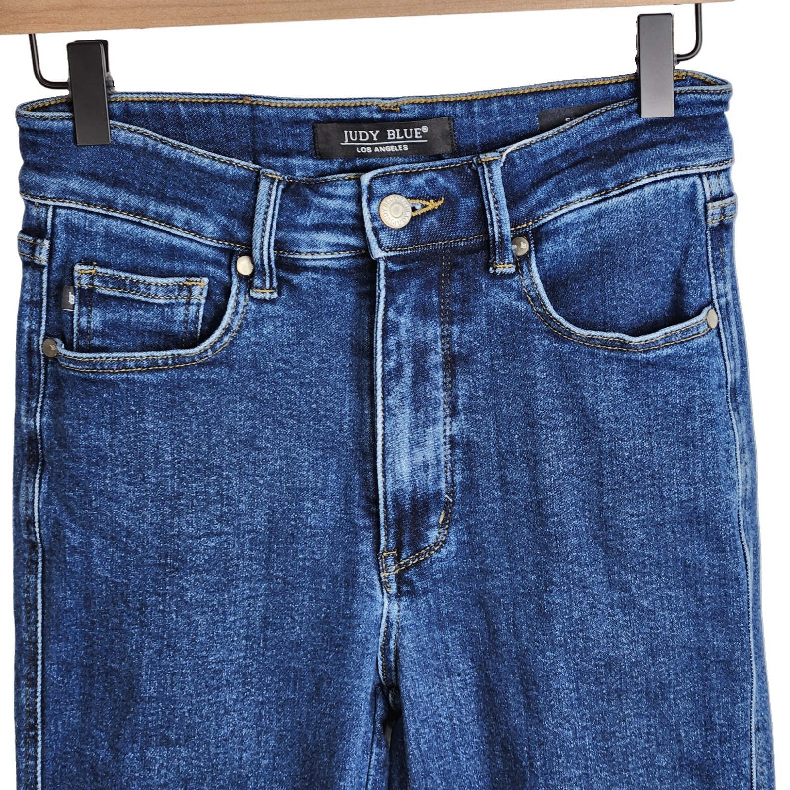 Judy Blue McKenzie Straight Leg Jean Size 3/26 Dark Wash High Rise Tummy Control