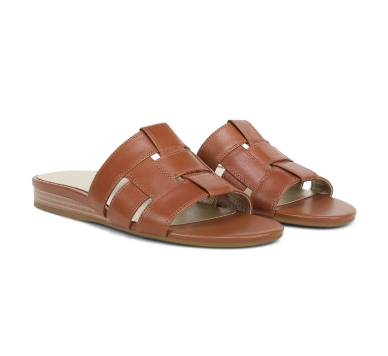 Vionic Glendora Slide Sandal Women’s Leather Orthotic Comfort Arch Support