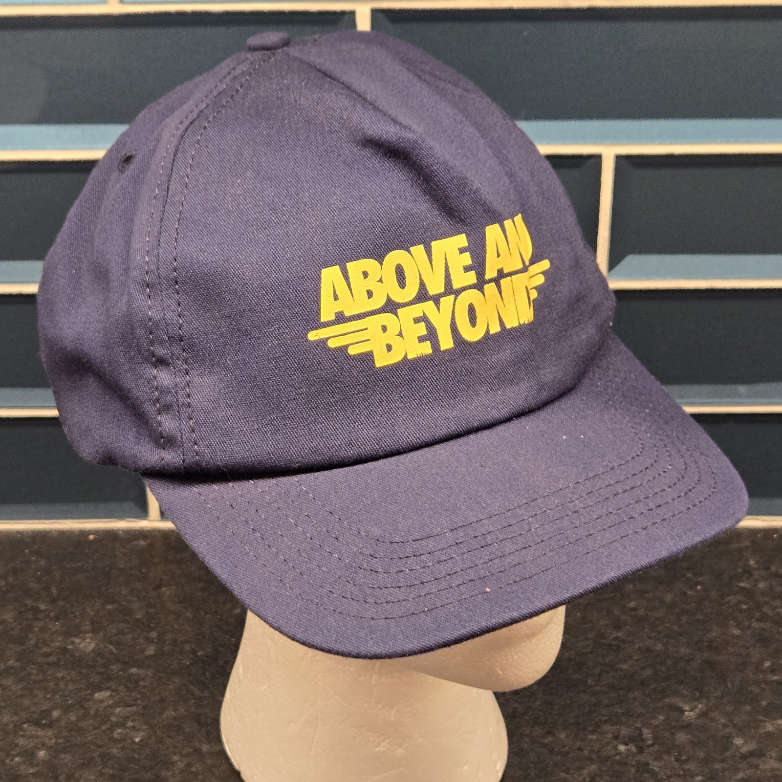 Vintage Snapback Cap Regal Headwear Hat Blue Above And Beyond Made In USA