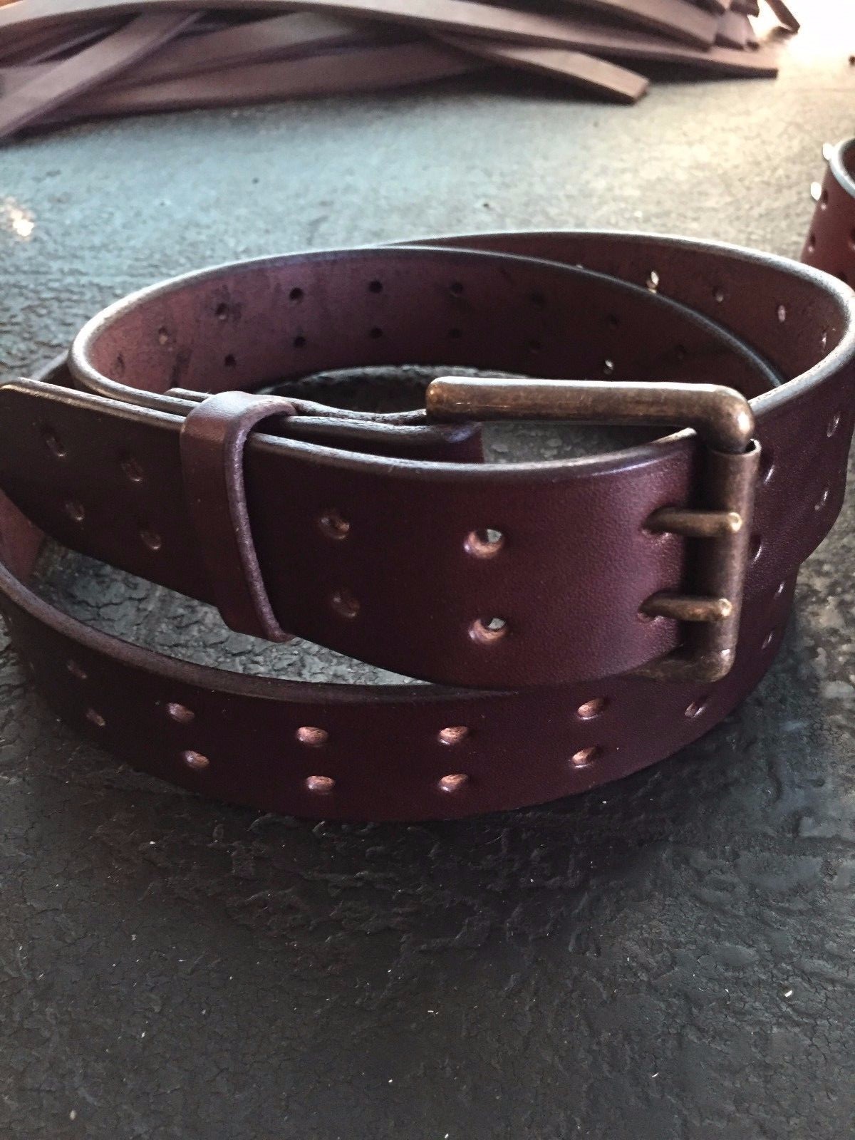 AMISH MADE WICKETT & CRAIG 1.5″ HEAVY DUTY REAL LEATHER WORK GUN HOLSTER BELT