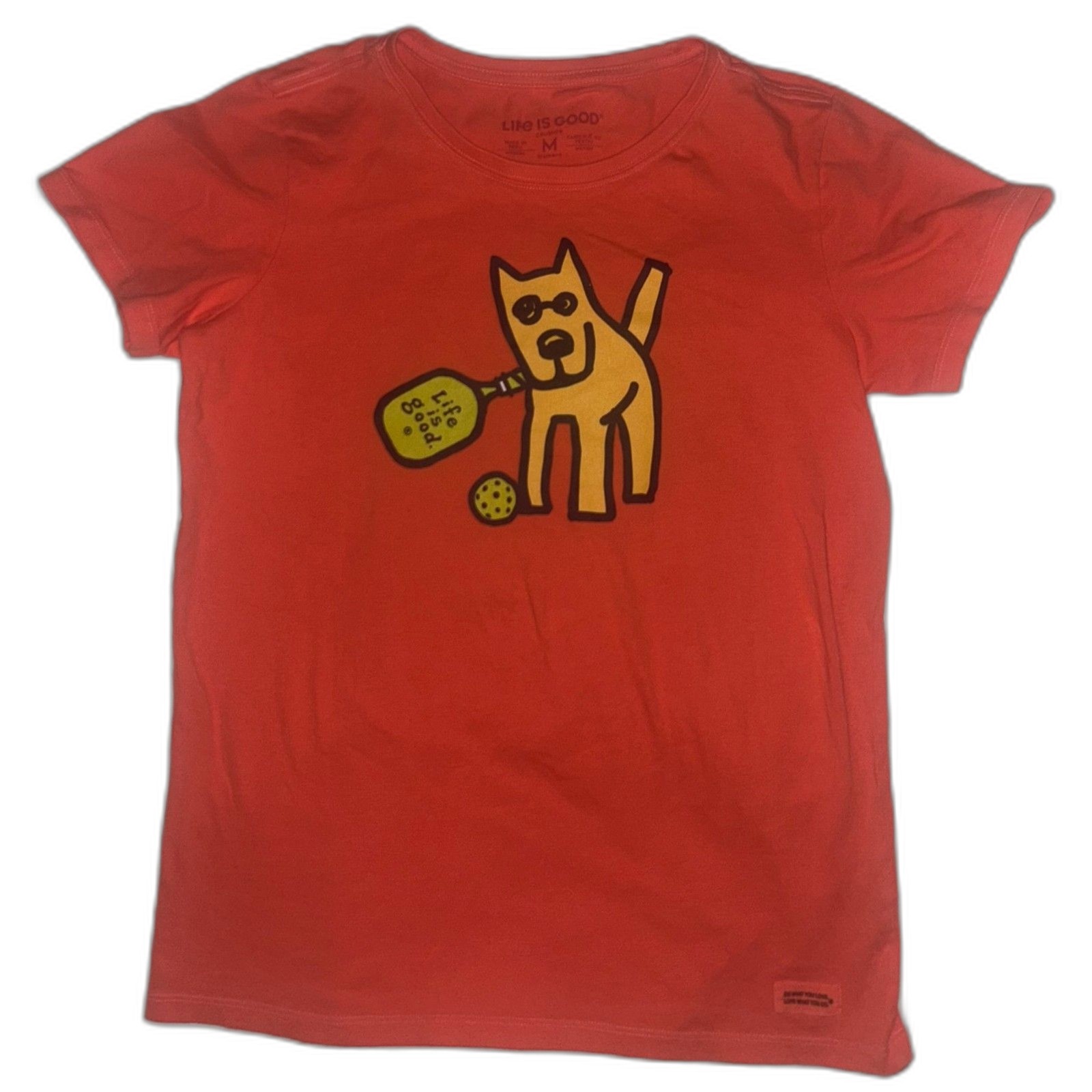 Life Is Good Women’s Rocket Pickleball Short Sleeve Crusher Tee Size M