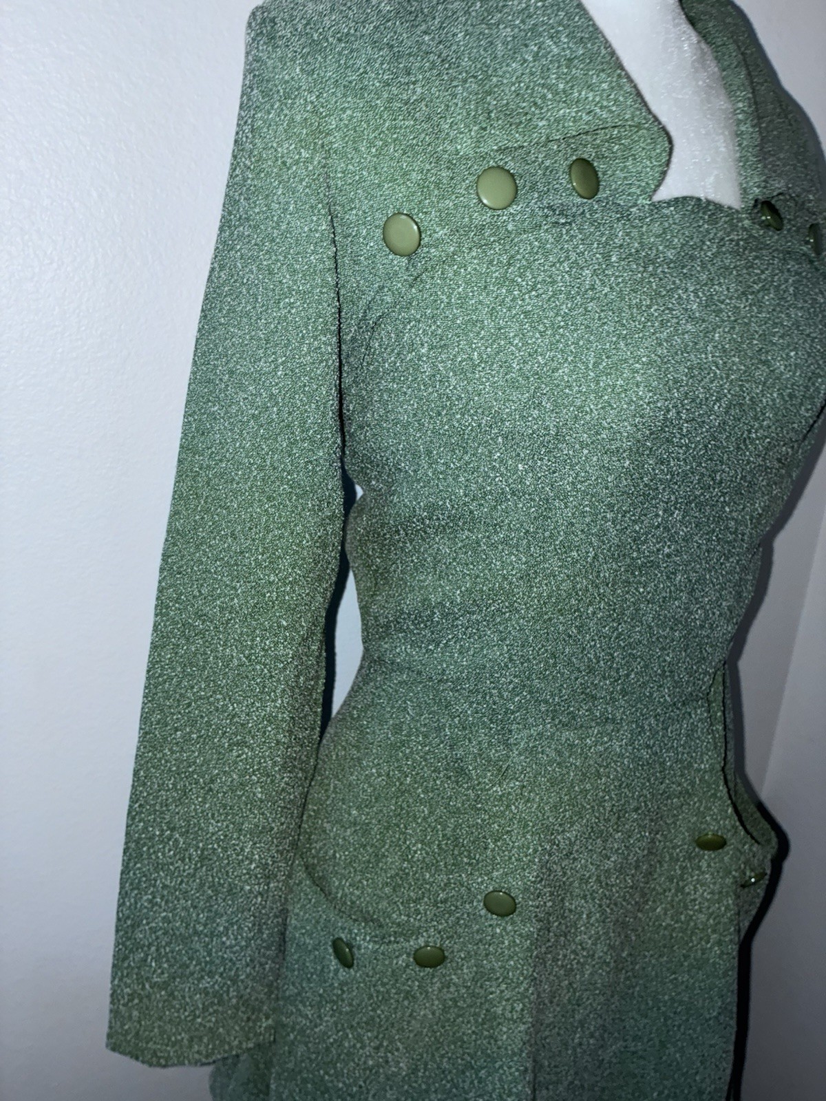 Tatyana Retro Rockabilly Judy Circle Frosted Dress Green S